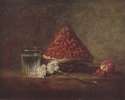 Jean Baptiste Simeon Chardin Still Life with Basket of Strawberries (mk08) oil painting reproduction